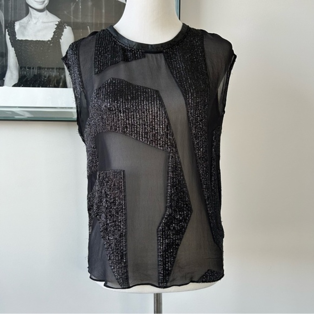 Helmut Lang Black Sheer Top